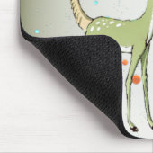 Christmas Monogram Green Deers Holidays Cute マウスパッド (コーナー)