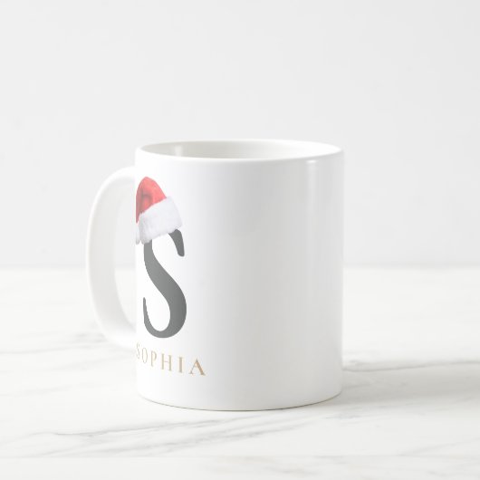 Christmas Monogram Mug コーヒーマグカップ (正面左)
