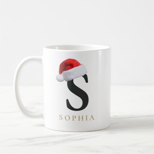 Christmas Monogram Mug コーヒーマグカップ (左)