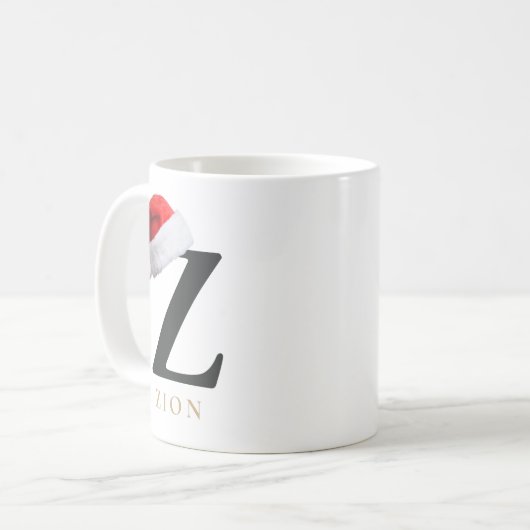 Christmas Monogram Mug コーヒーマグカップ (正面左)