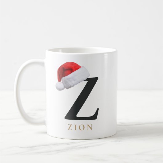 Christmas Monogram Mug コーヒーマグカップ (左)