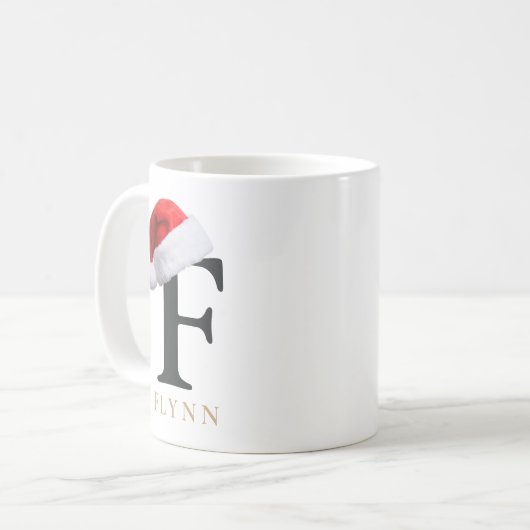 Christmas Monogram Mug コーヒーマグカップ (正面左)