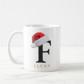 Christmas Monogram Mug コーヒーマグカップ (左)