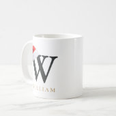 Christmas Monogram Mug コーヒーマグカップ (正面左)