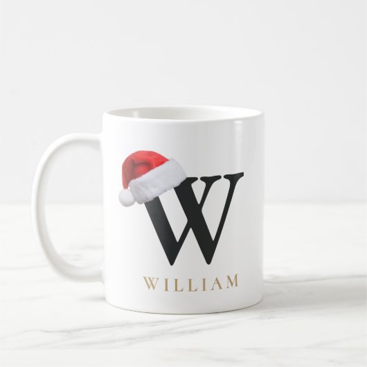 Christmas Monogram Mug コーヒーマグカップ (左)