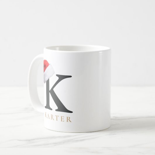 Christmas Monogram Mug コーヒーマグカップ (正面左)