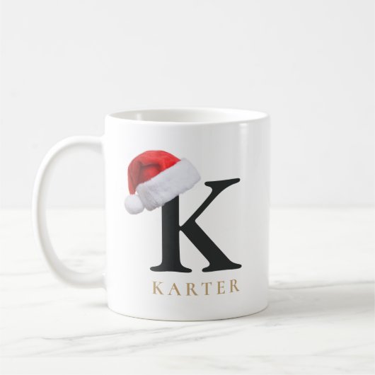 Christmas Monogram Mug コーヒーマグカップ (左)