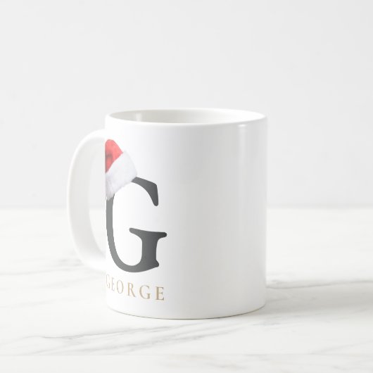 Christmas Monogram Mug コーヒーマグカップ (正面左)