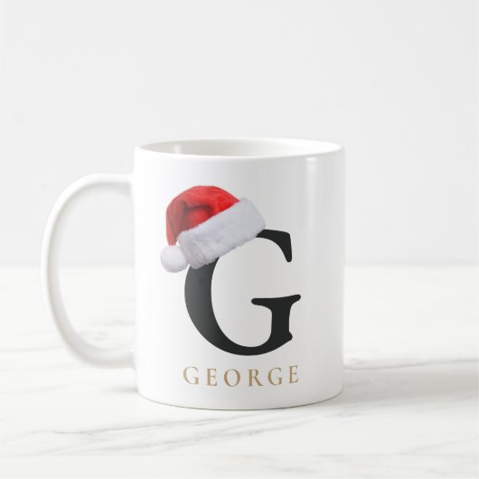 Christmas Monogram Mug コーヒーマグカップ (左)
