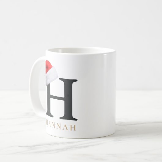 Christmas Monogram Mug コーヒーマグカップ (正面左)