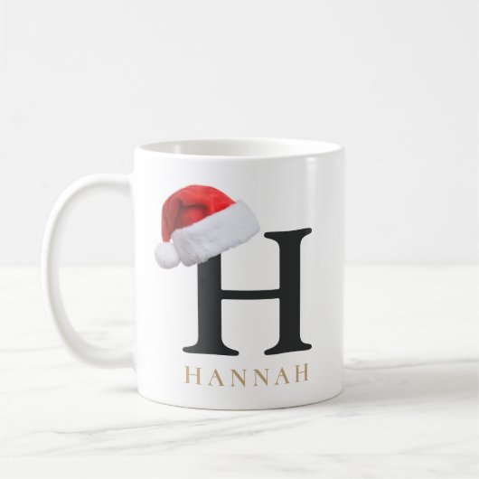 Christmas Monogram Mug コーヒーマグカップ (左)