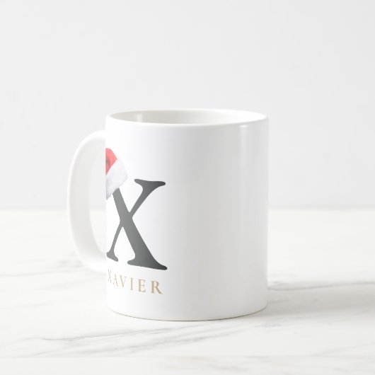 Christmas Monogram Mug コーヒーマグカップ (正面左)