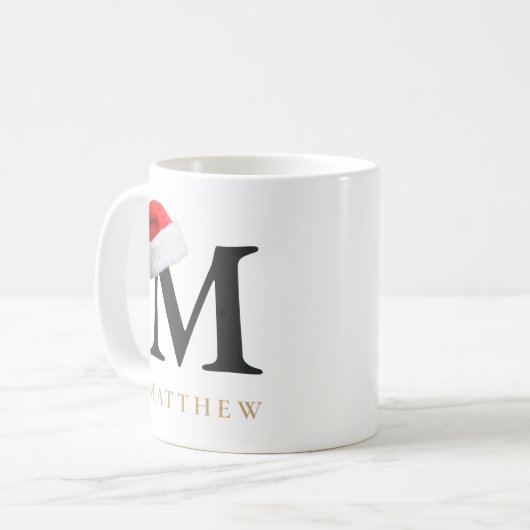 Christmas Monogram Mug コーヒーマグカップ (正面左)