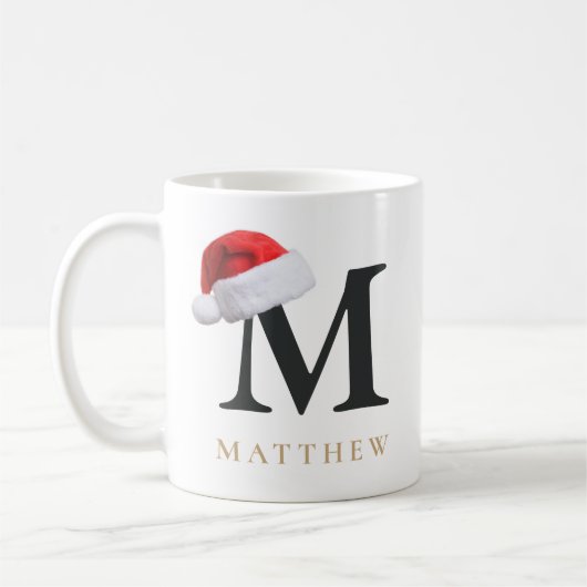 Christmas Monogram Mug コーヒーマグカップ (左)
