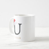 Christmas Monogram Mug コーヒーマグカップ (正面左)