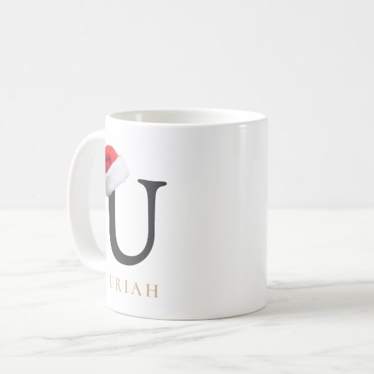 Christmas Monogram Mug コーヒーマグカップ (正面左)