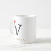 Christmas Monogram Mug コーヒーマグカップ (正面左)