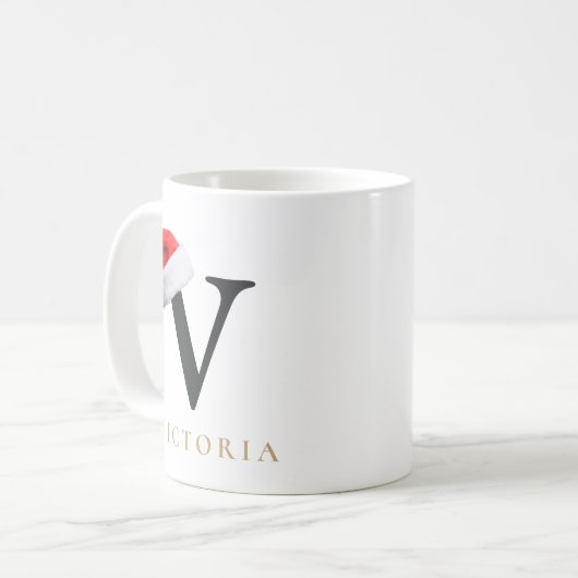 Christmas Monogram Mug コーヒーマグカップ (正面左)