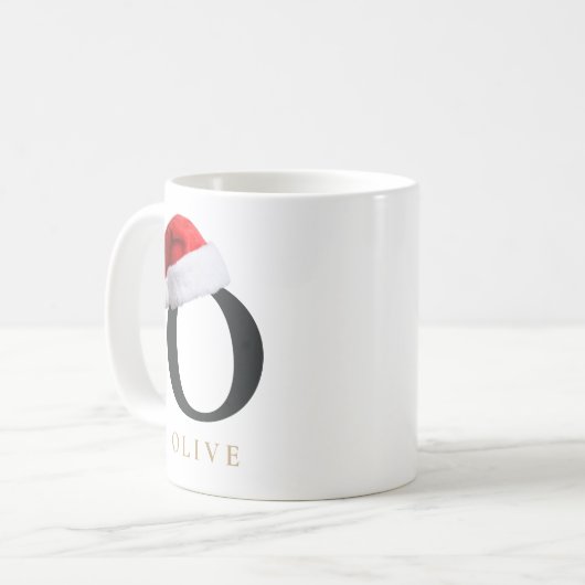 Christmas Monogram Mug コーヒーマグカップ (正面左)