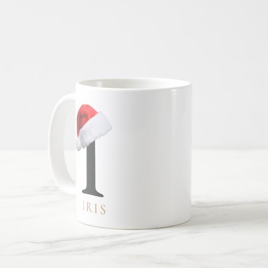 Christmas Monogram Mug コーヒーマグカップ (正面左)