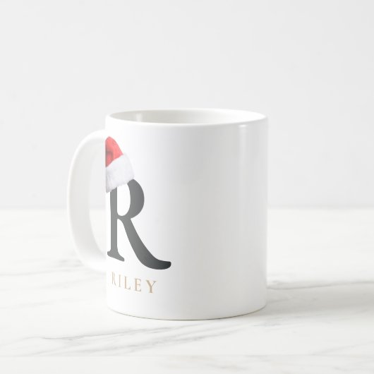 Christmas Monogram Mug コーヒーマグカップ (正面左)