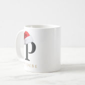 Christmas Monogram Mug コーヒーマグカップ (正面左)