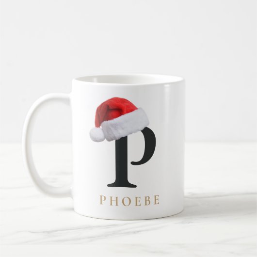 Christmas Monogram Mug コーヒーマグカップ (左)
