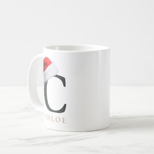 Christmas Monogram Mug コーヒーマグカップ (正面左)