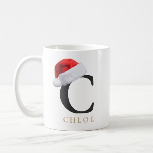 Christmas Monogram Mug コーヒーマグカップ (左)