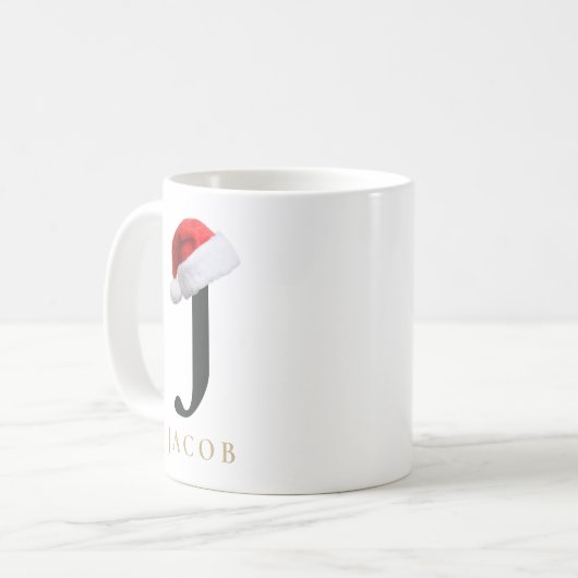 Christmas Monogram Mug コーヒーマグカップ (正面左)