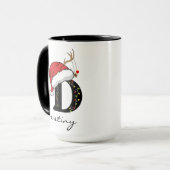 Christmas Monogram Personalized Cup for Friends マグカップ (正面左)