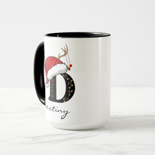 Christmas Monogram Personalized Cup for Friends マグカップ (正面左)