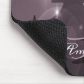 Christmas Monogram Pink Trees Holiday Winter マウスパッド (コーナー)