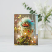 Christmas monster at Christmass tree ポストカード (スタンド正面)