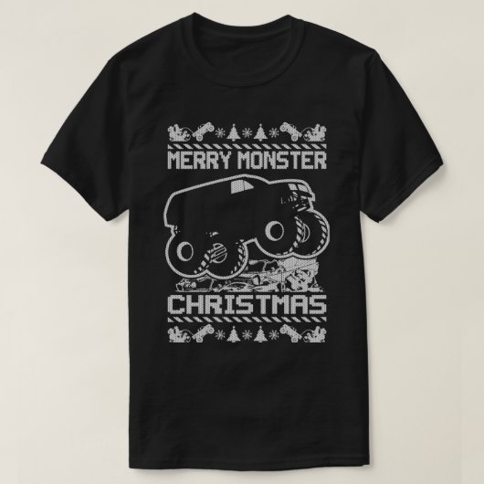 Christmas Monster Trucks 4 Tシャツ (デザイン正面)