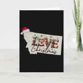 Christmas Montana Xmas State Map Montana Christmas カード (正面)