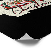 Christmas Montana Xmas State Map Montana Christmas ポスター (角)