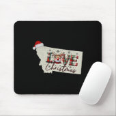 Christmas Montana Xmas State Map Montana Christmas マウスパッド (マウス)