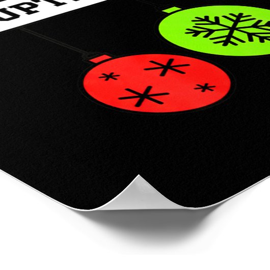 Christmas Moody & Uptight Funny Xmas Holiday S ポスター (角)