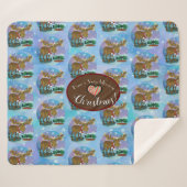 Christmas Moose シェルパブランケット (正面(横))