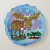 Christmas Moose ラウンドクッション (裏面)