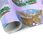 Christmas Moose smaller print Wrapping Paper ラッピングペーパー (ロールコーナー)