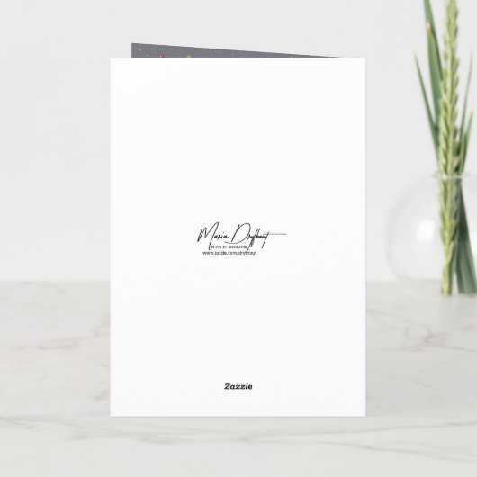 Christmas Moose Wearing an Ugly Sweater カード (裏面)