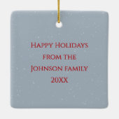 Christmas Moose With Holiday Lights セラミックオーナメント (裏面)