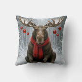 Christmas Moose With Holiday Ornaments クッション (裏面)