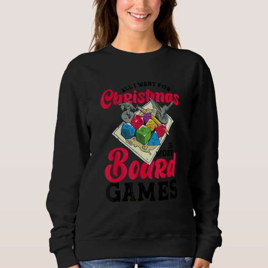Christmas More Boardgames Board Game Board Gamer T スウェットシャツ (正面)