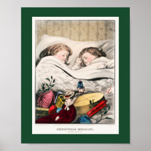 Christmas Morning–Before Daylight Holiday card ポスター