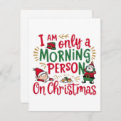 Christmas Morning Enthusiast シーズンカード (正面/裏面)