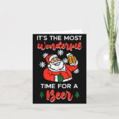 Christmas Most Wonderful Time For Funny Santa Xmas カード (正面)