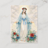Christmas Mother Mary Catholic Funeral Memorial 名刺 (正面)